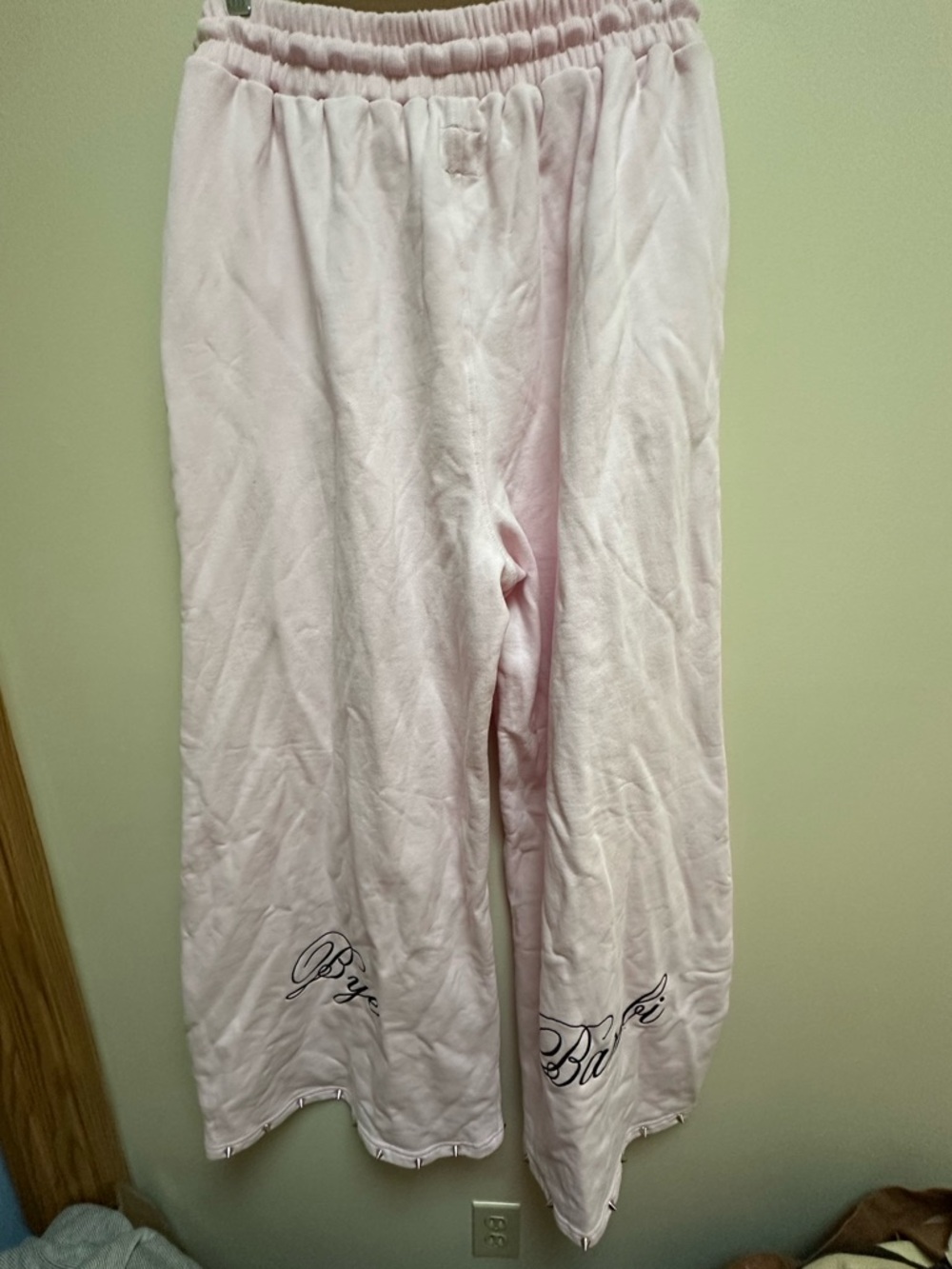 bye bambi Soft Light Pink Wide-Leg Lounge Pants